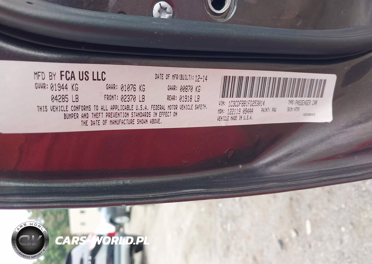 2015 Dodge Dart Sxt VIN:1C3CDFBB1FD253014 - 9