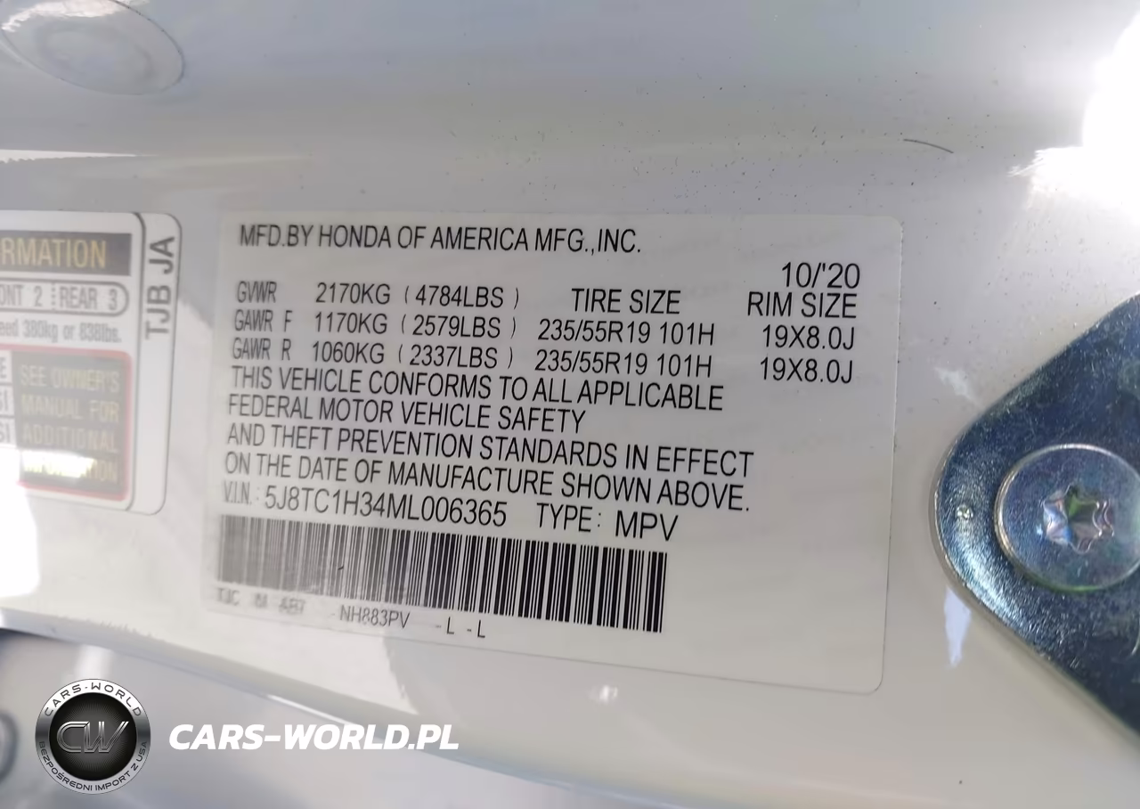 2021 Acura Rdx Standard VIN:5J8TC1H34ML006365 - 9