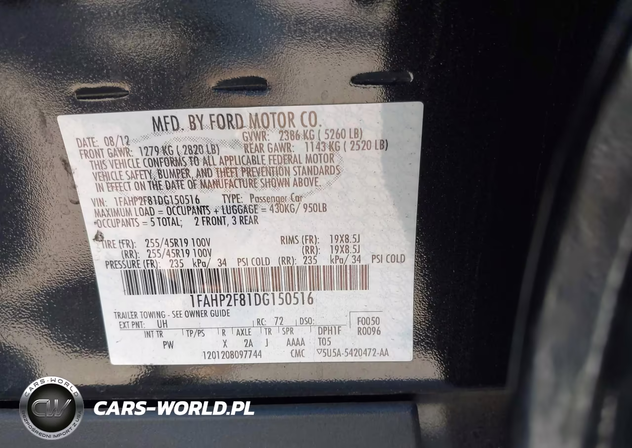 2013 Ford Taurus Limited VIN:1FAHP2F81DG150516 - 12