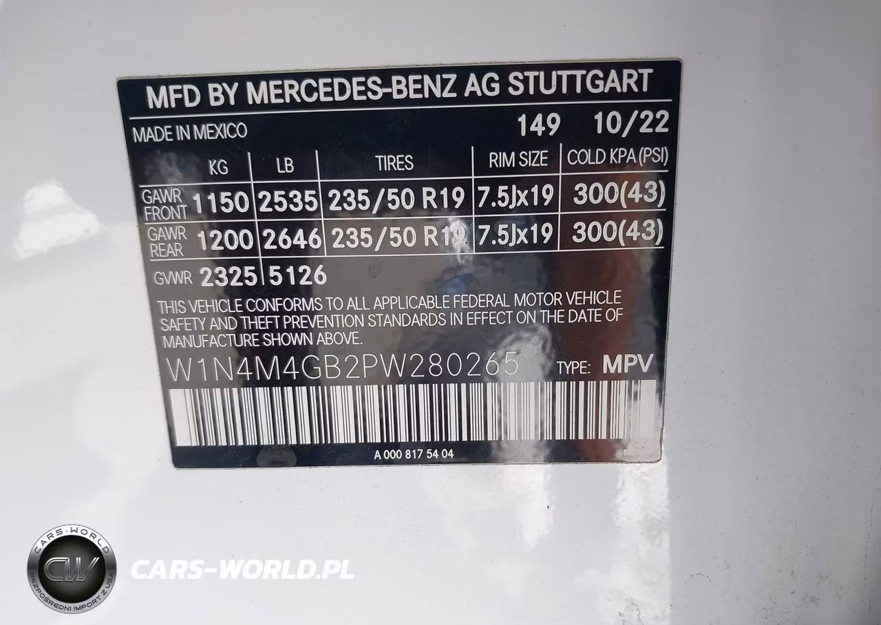 2023 Mercedes-Benz Glb 250 VIN:W1N4M4GB2PW280265 - 9