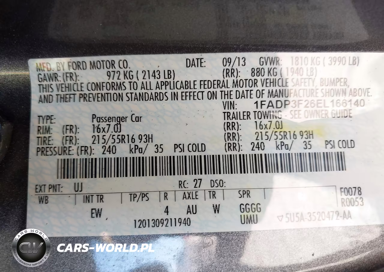 2014 Ford Focus Se VIN:1FADP3F26EL166140 - 9