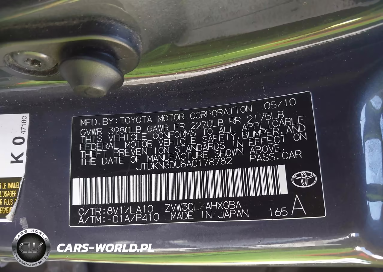 2010 Toyota Prius V VIN:JTDKN3DU8A0178782 - 9