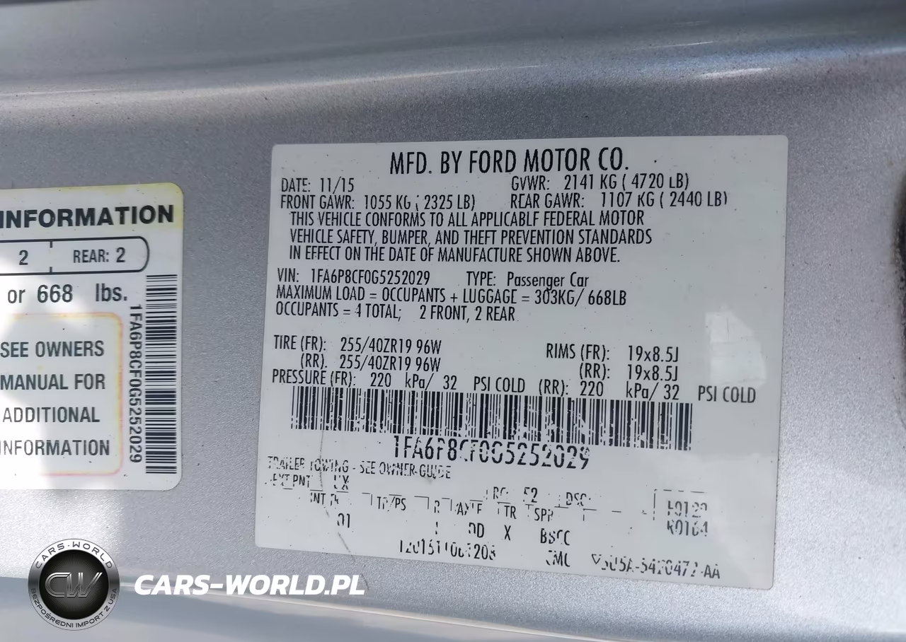 2016 Ford Mustang Gt VIN:1FA6P8CF0G5252029 - 9