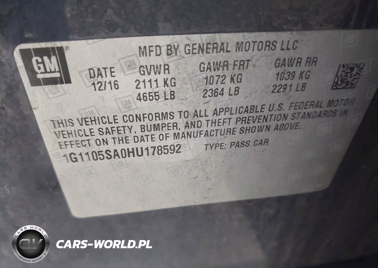 2017 Chevrolet Impala 1Lt VIN:1G1105SA0HU178592 - 9