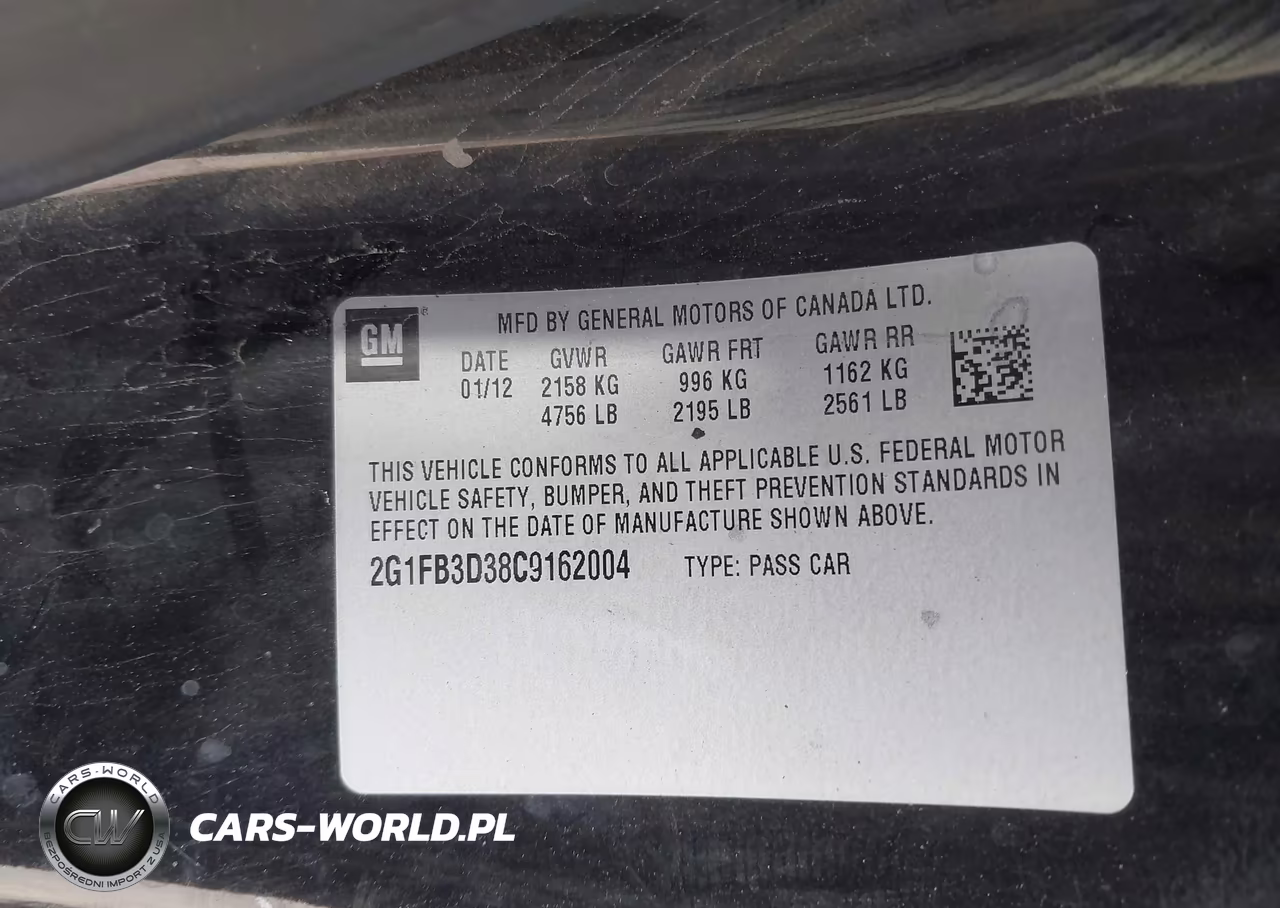 2012 Chevrolet Camaro 1Lt VIN:2G1FB3D38C9162004 - 9