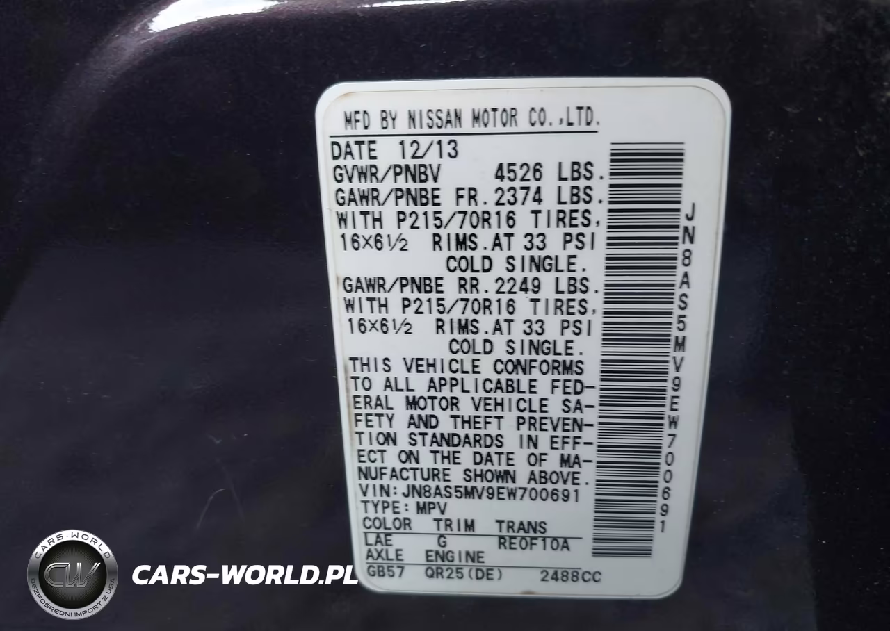 2014 Nissan Rogue Select S VIN:JN8AS5MV9EW700691 - 9