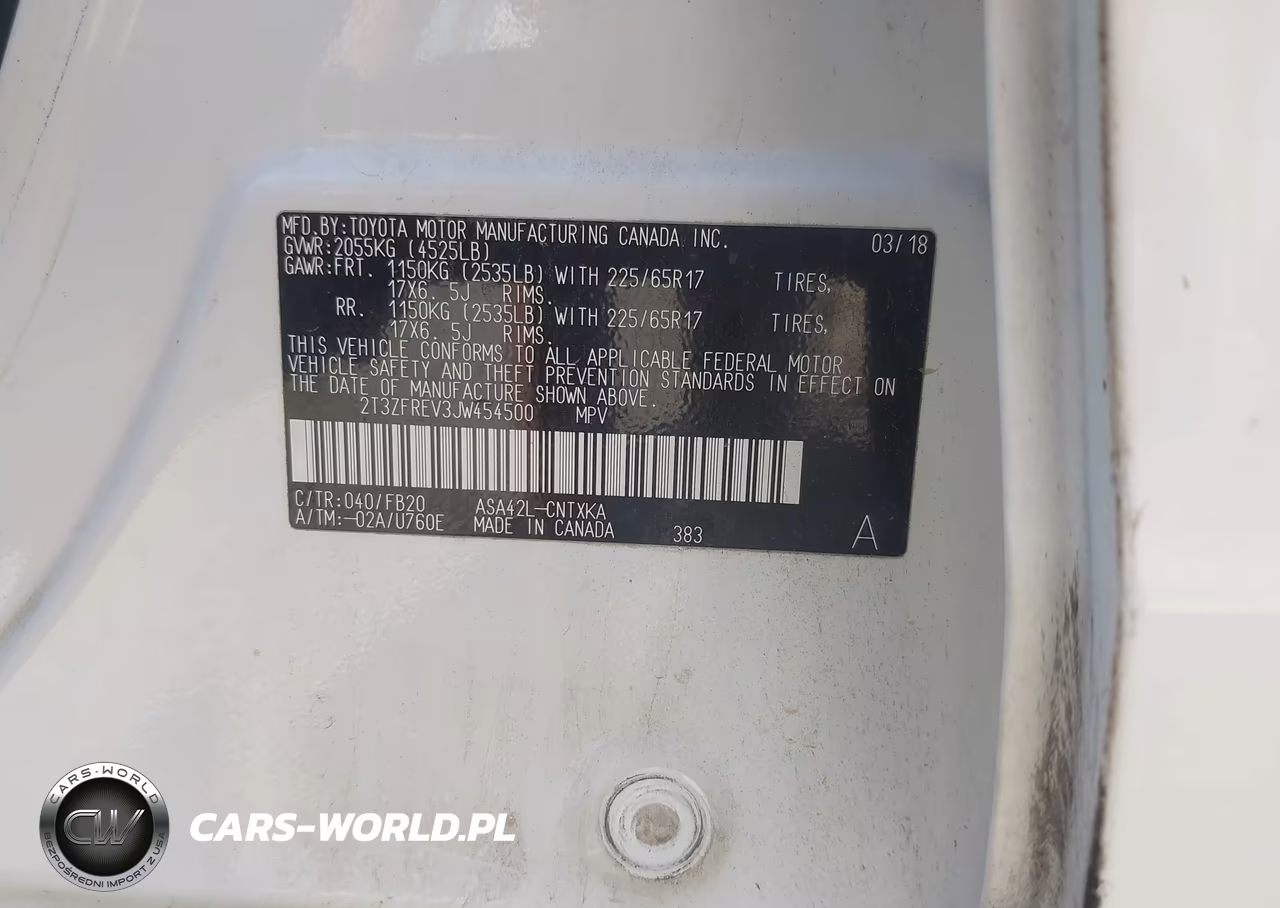 2018 Toyota Rav4 Le VIN:2T3ZFREV3JW454500 - 9