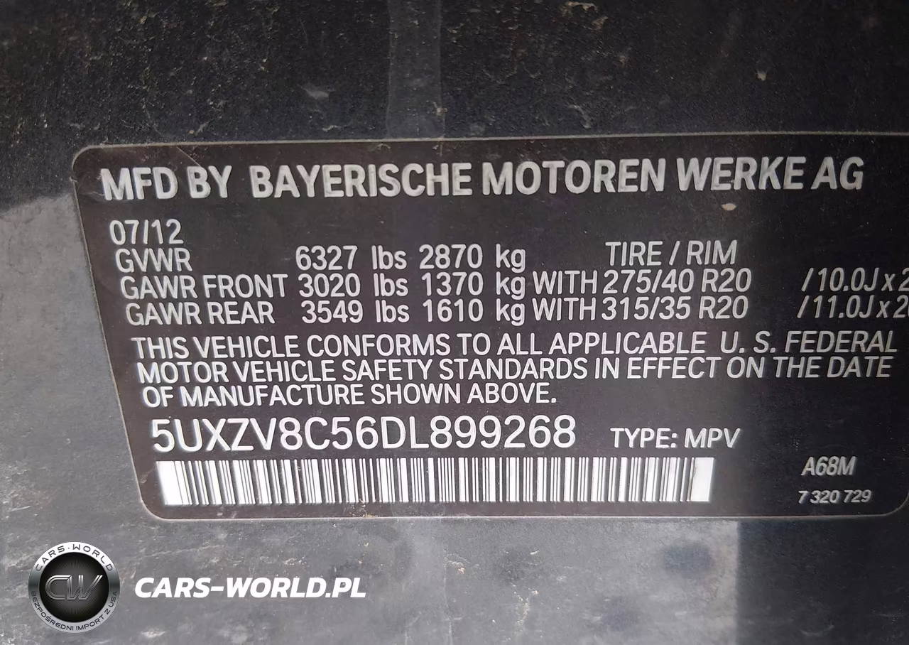 2013 BMW X5 xDrive50I VIN:5UXZV8C56DL899268 - 9