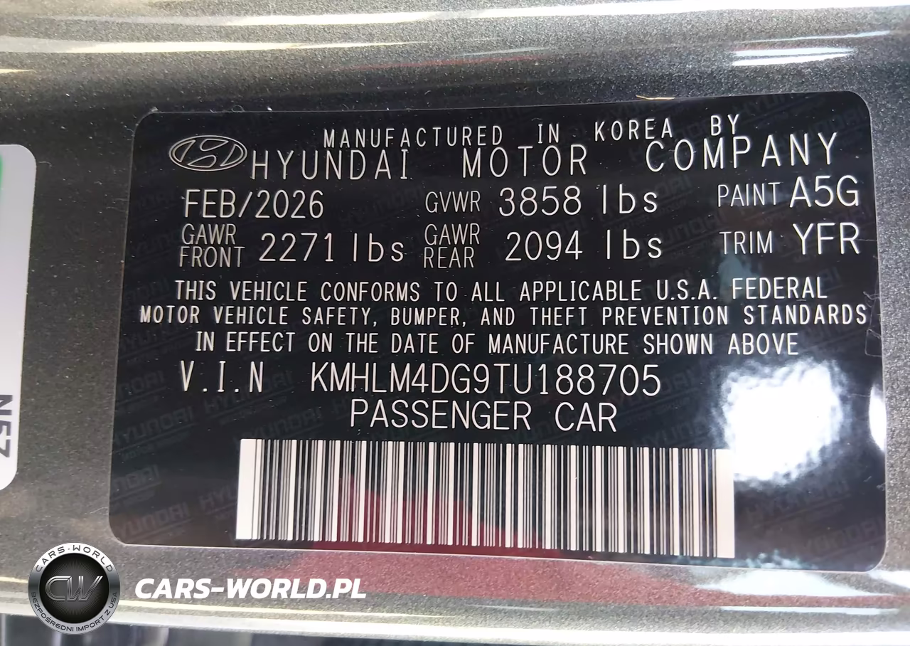 2026 Hyundai Elantra Sel Sport VIN:KMHLM4DG9TU188705 - 9