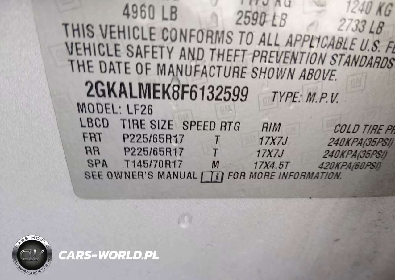 2015 GMC Terrain Sle-1 VIN:2GKALMEK8F6132599 - 9