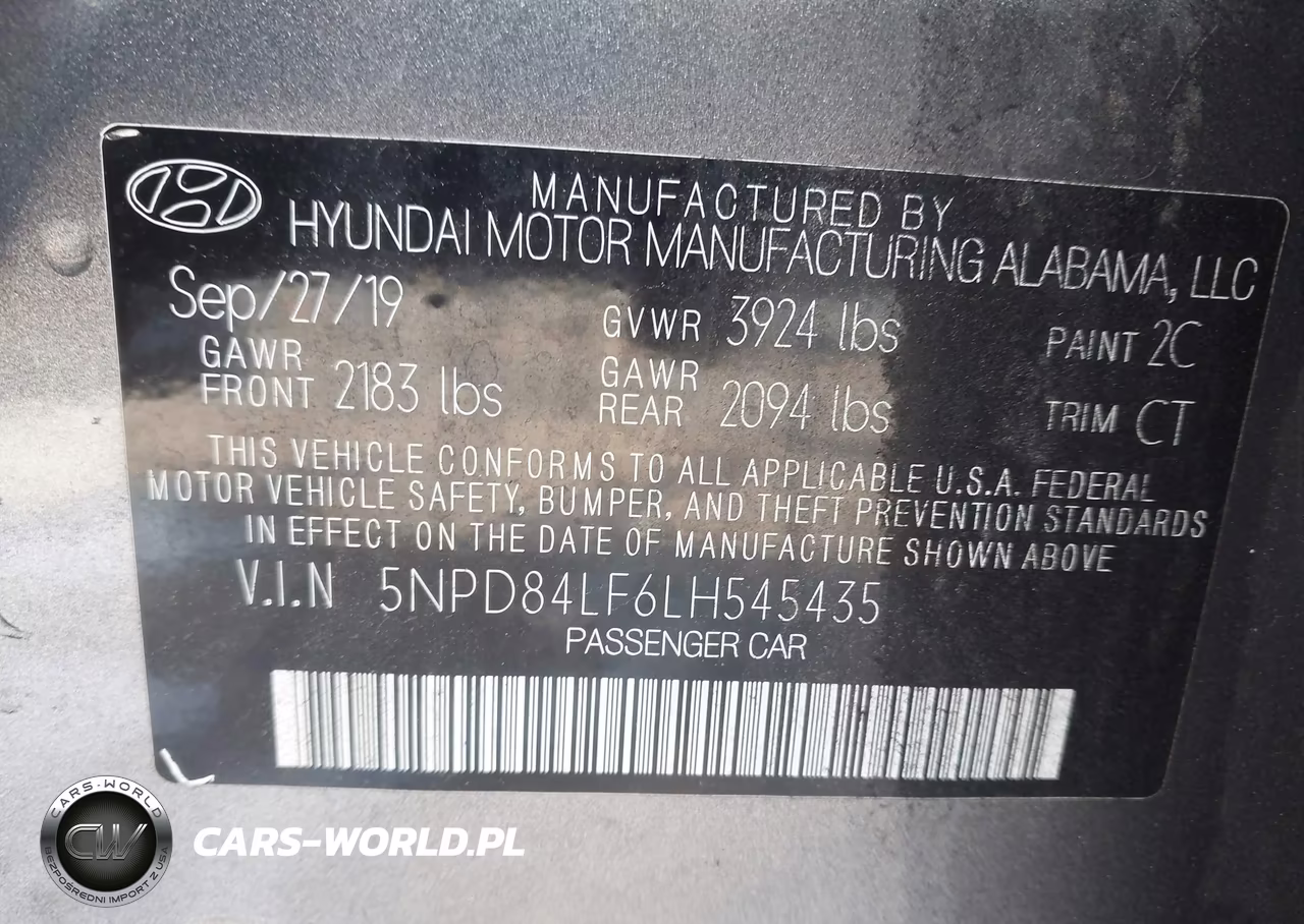2020 Hyundai Elantra Sel VIN:5NPD84LF6LH545435 - 9