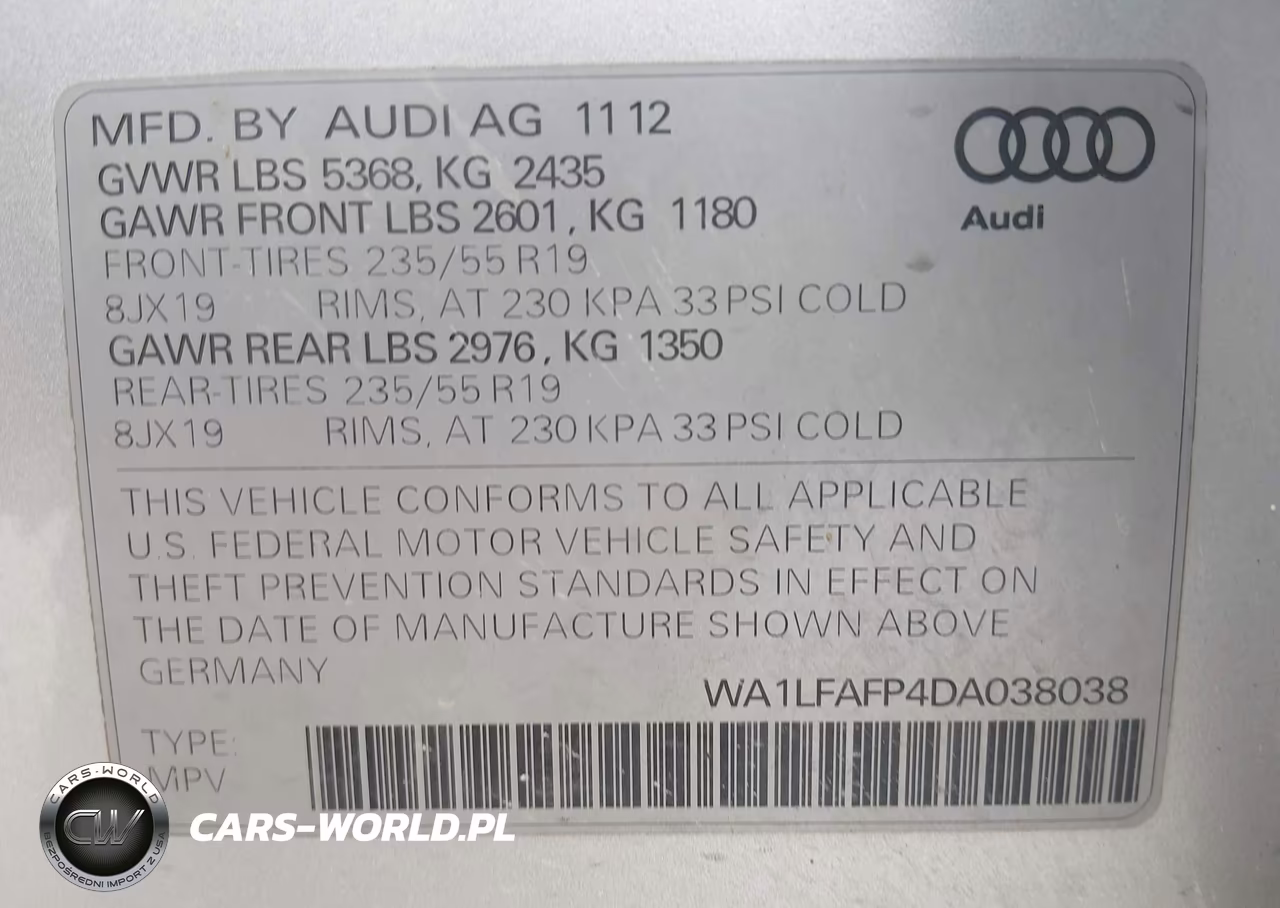 2013 Audi Q5 2.0T Premium VIN:WA1LFAFP4DA038038 - 9