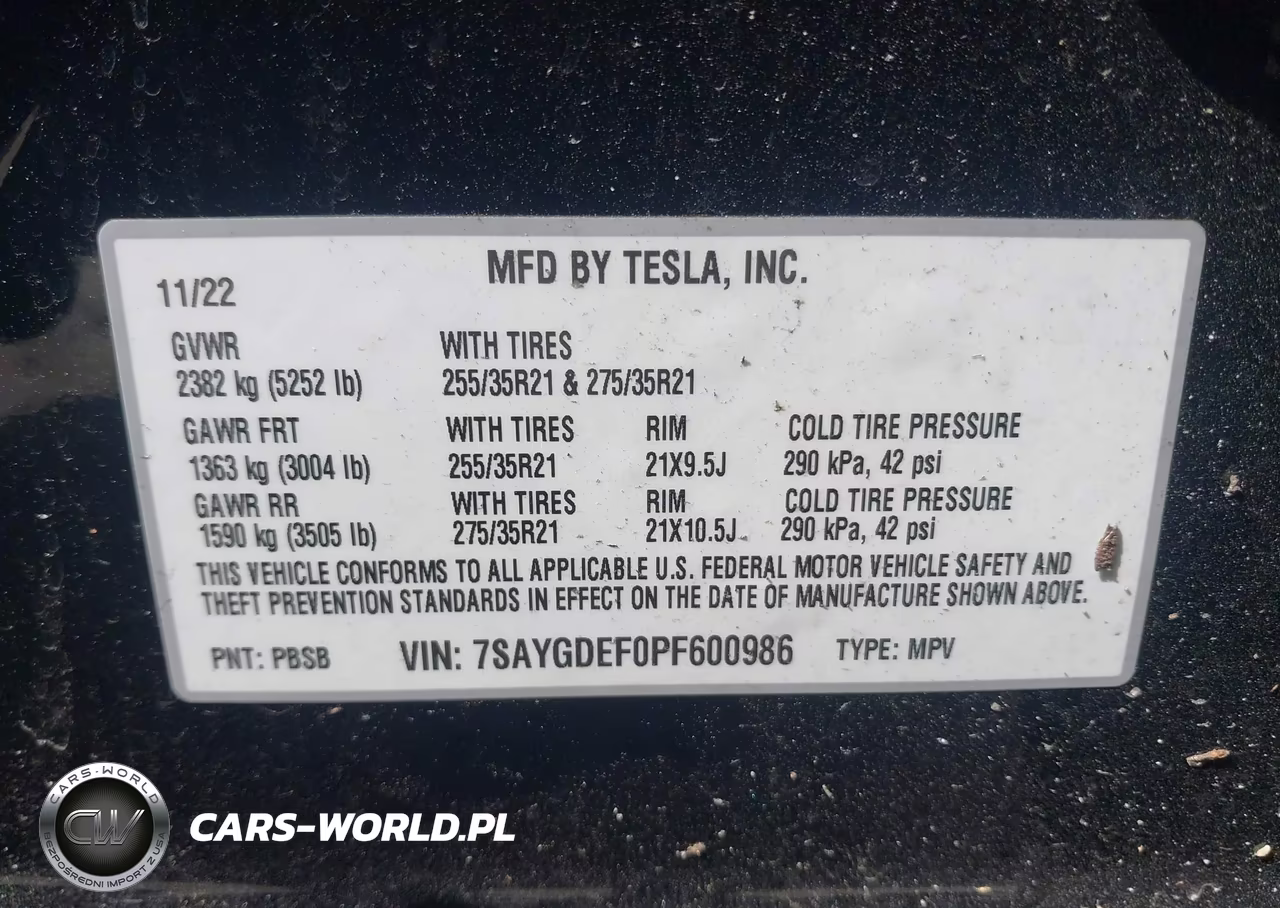 2023 Tesla Model Y Performance Dual Motor All-Wheel Drive VIN:7SAYGDEF0PF600986 - 9