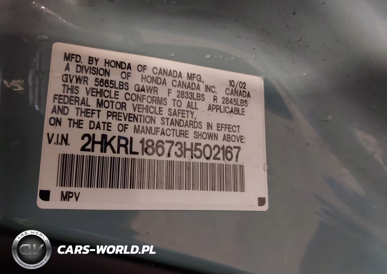 2003 Honda Odyssey Ex VIN:2HKRL18673H502167 - 9