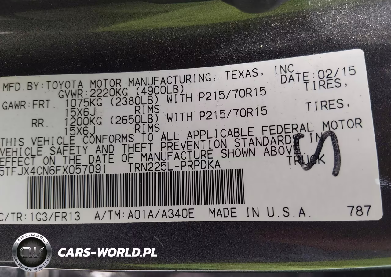 2015 Toyota Tacoma VIN:5TFJX4CN6FX057091 - 9