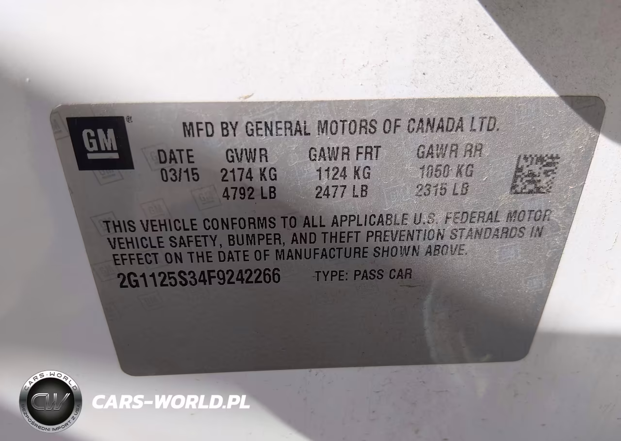 2015 Chevrolet Impala 2Lt VIN:2G1125S34F9242266 - 9