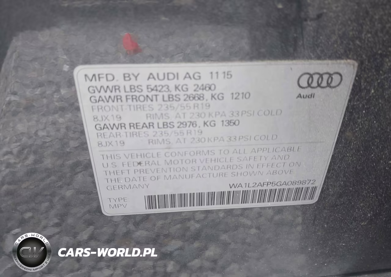 2016 Audi Q5 2.0T Premium VIN:WA1L2AFP5GA089872 - 9