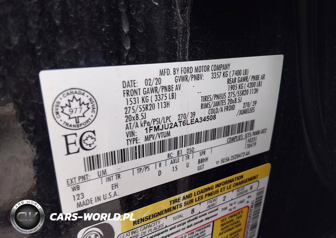 2020 Ford Expedition Limited VIN:1FMJU2AT6LEA34508 - 9