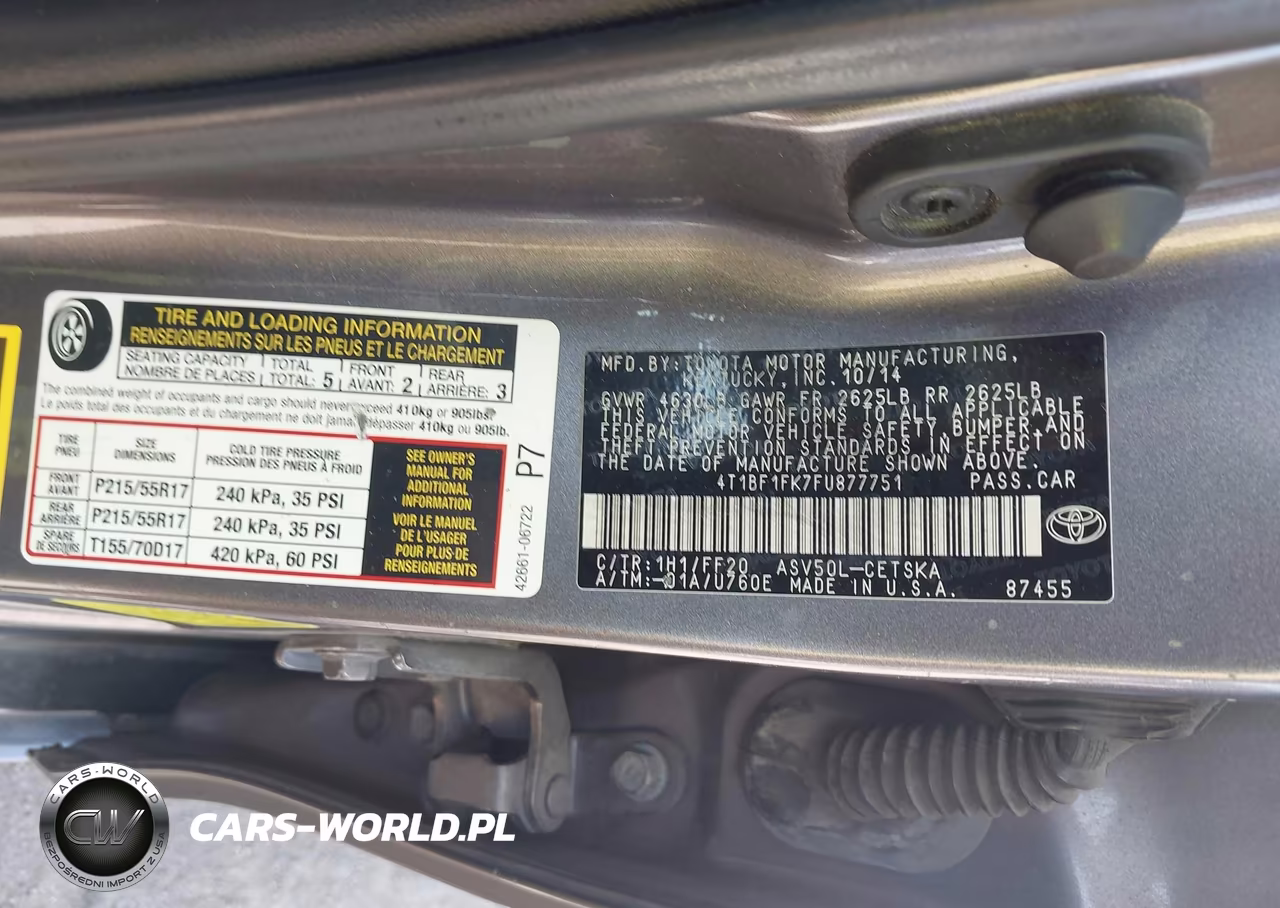 2015 Toyota Camry Se VIN:4T1BF1FK7FU877751 - 9
