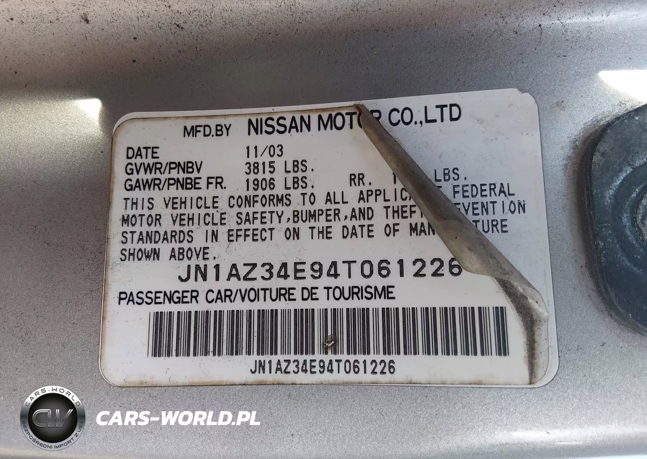 2004 Nissan 350Z Touring VIN:JN1AZ34E94T061226 - 9