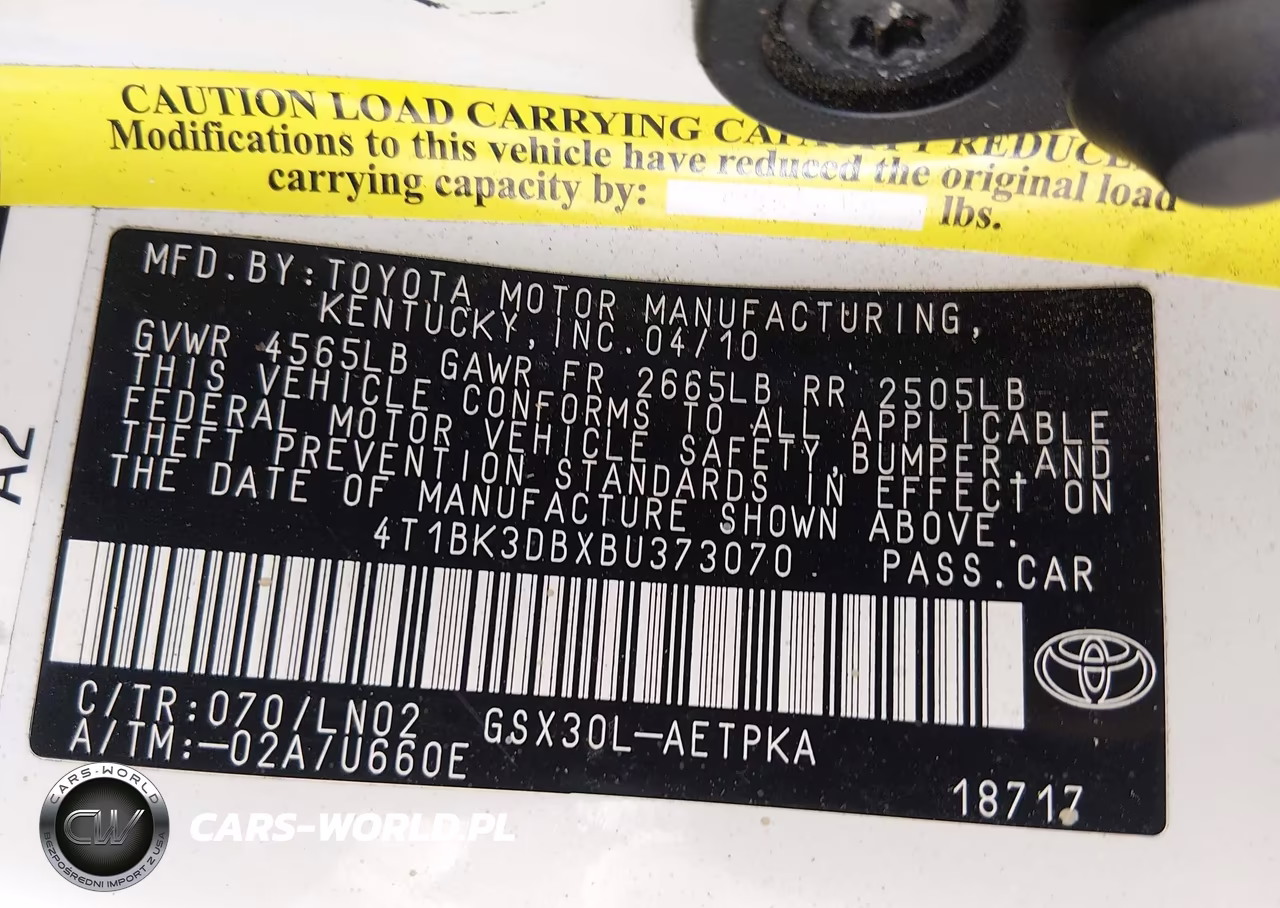 2011 Toyota Avalon Limited VIN:4T1BK3DBXBU373070 - 9
