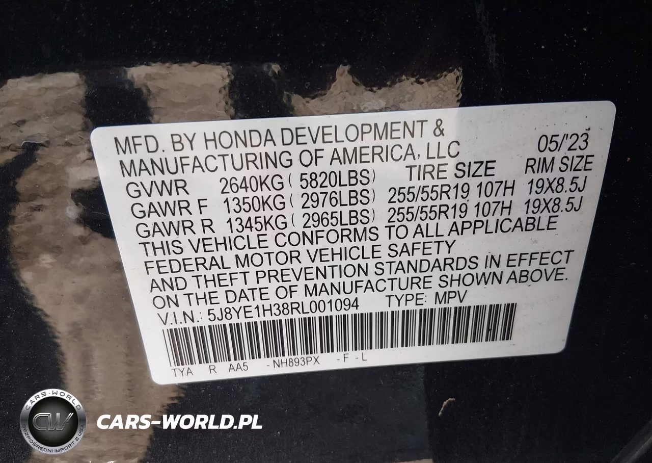2024 Acura Mdx VIN:5J8YE1H38RL001094 - 9