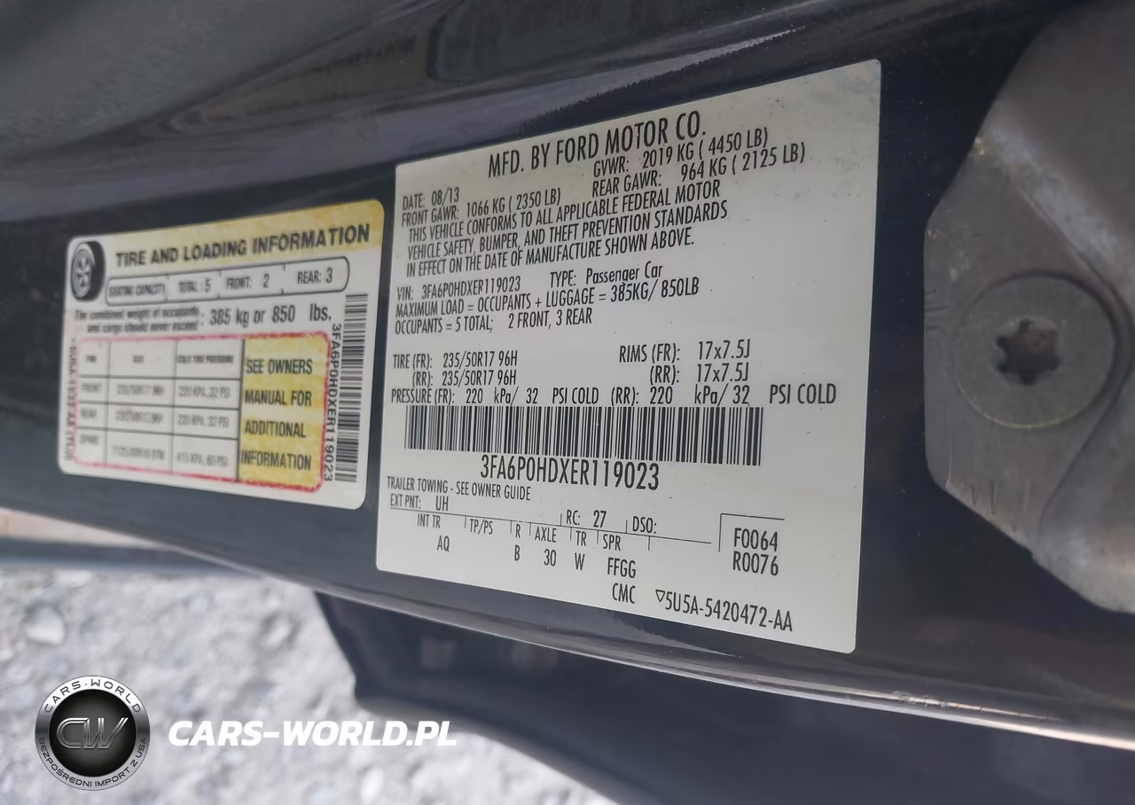 2014 Ford Fusion Se VIN:3FA6P0HDXER119023 - 9