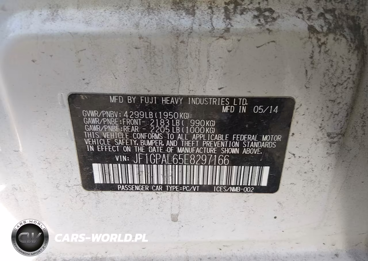 2014 Subaru Impreza 2.0I Sport Premium VIN:JF1GPAL65E8297166 - 9