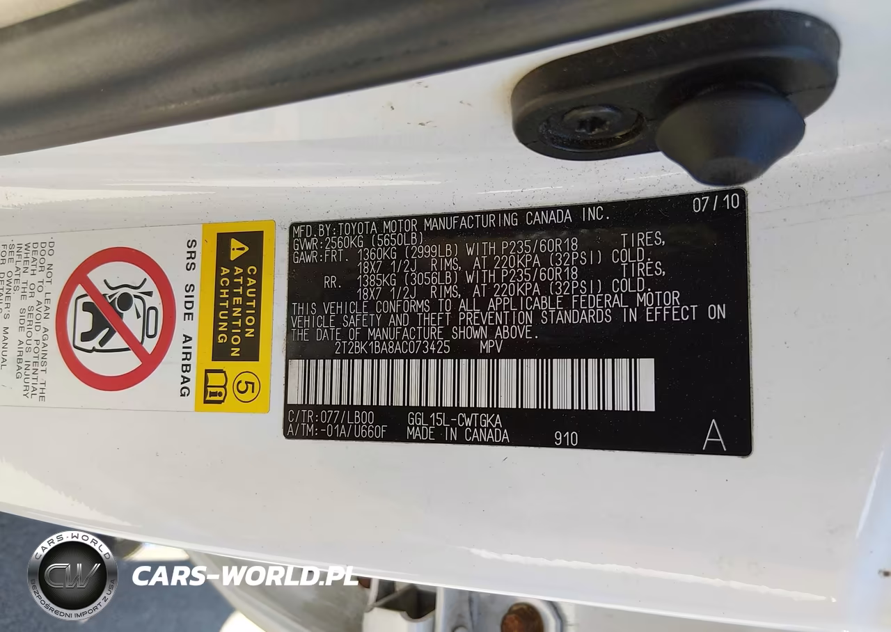 2010 Lexus Rx 350 VIN:2T2BK1BA8AC073425 - 9