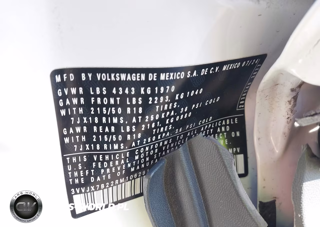 2024 Volkswagen Taos 1.5T Se Black VIN:3VVJX7B22RM106291 - 9