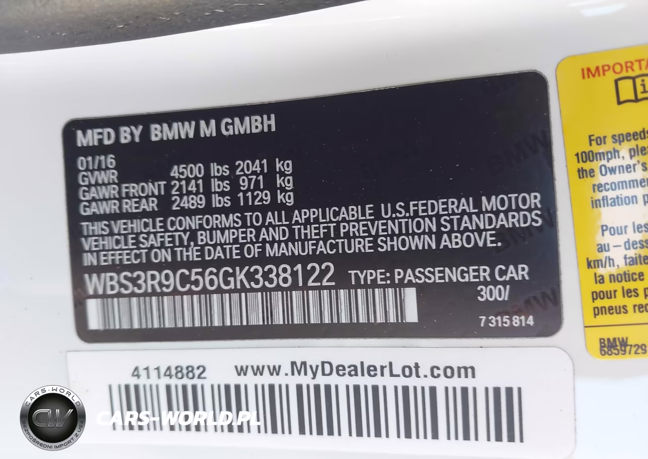 2016 BMW M4 VIN:WBS3R9C56GK338122 - 9