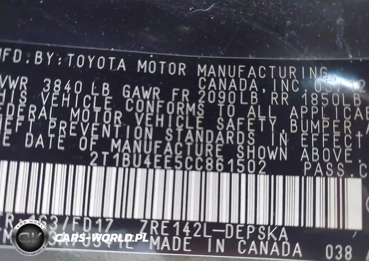 2012 Toyota Corolla S VIN:2T1BU4EE5CC861502 - 9