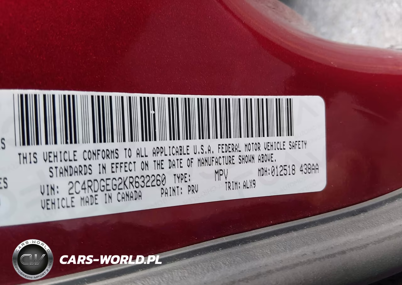 2019 Dodge Grand Caravan Gt VIN:2C4RDGEG2KR632260 - 9
