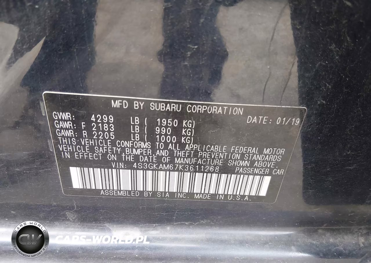 2019 Subaru Impreza 2.0I Sport VIN:4S3GKAM67K3611268 - 9