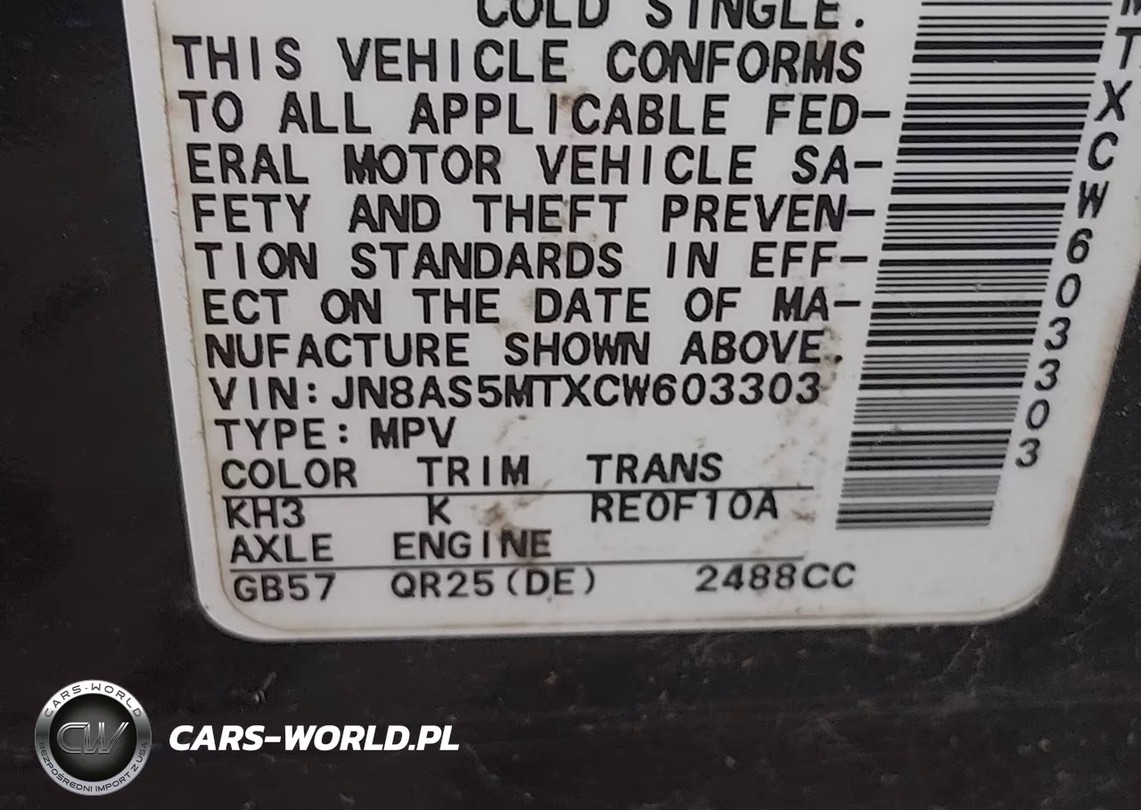 2012 Nissan Rogue Sv VIN:JN8AS5MTXCW603303 - 9