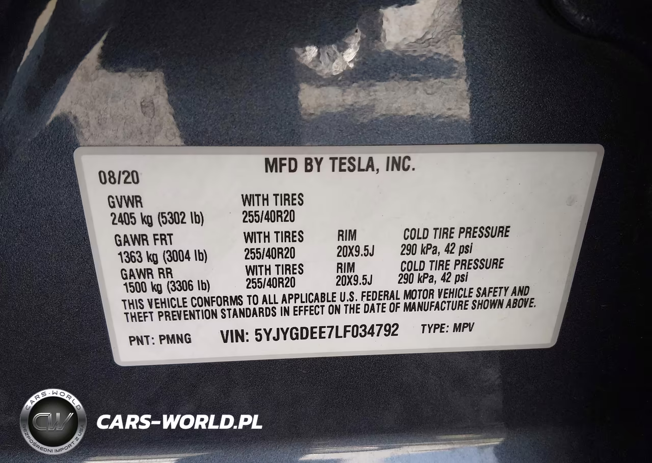 2020 Tesla Model Y Long Range Dual Motor All-Wheel Drive VIN:5YJYGDEE7LF034792 - 9