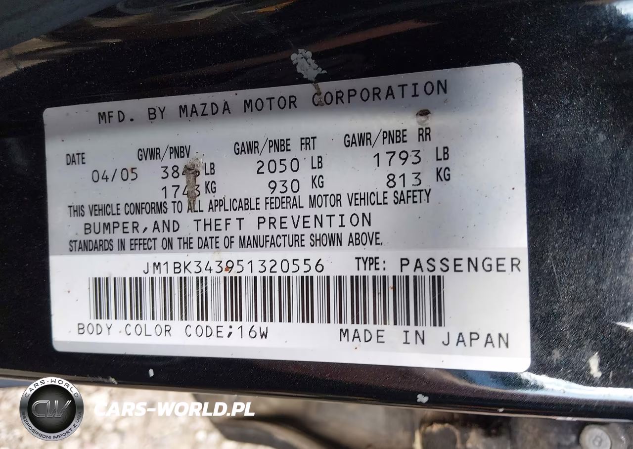 2005 Mazda Mazda3 S VIN:JM1BK343951320556 - 9