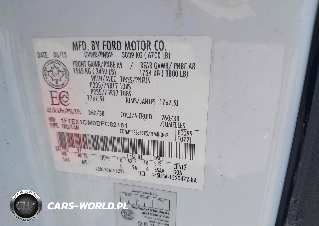 2013 Ford F-150 Xlt VIN:1FTEX1CM0DFC82181 - 9
