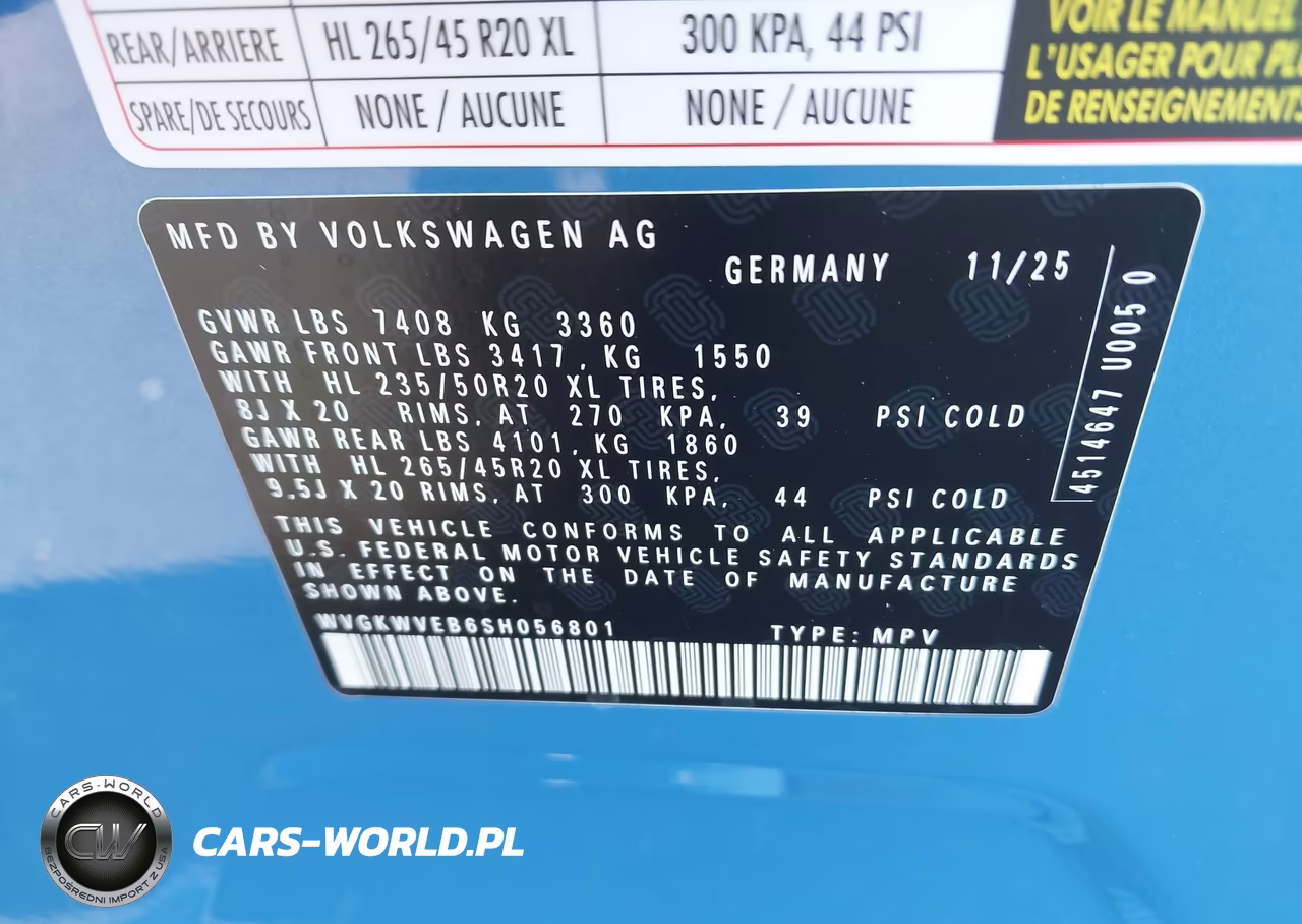 2025 Volkswagen Id. Buzz Pro S Plus VIN:WVGKWVEB6SH056801 - 9