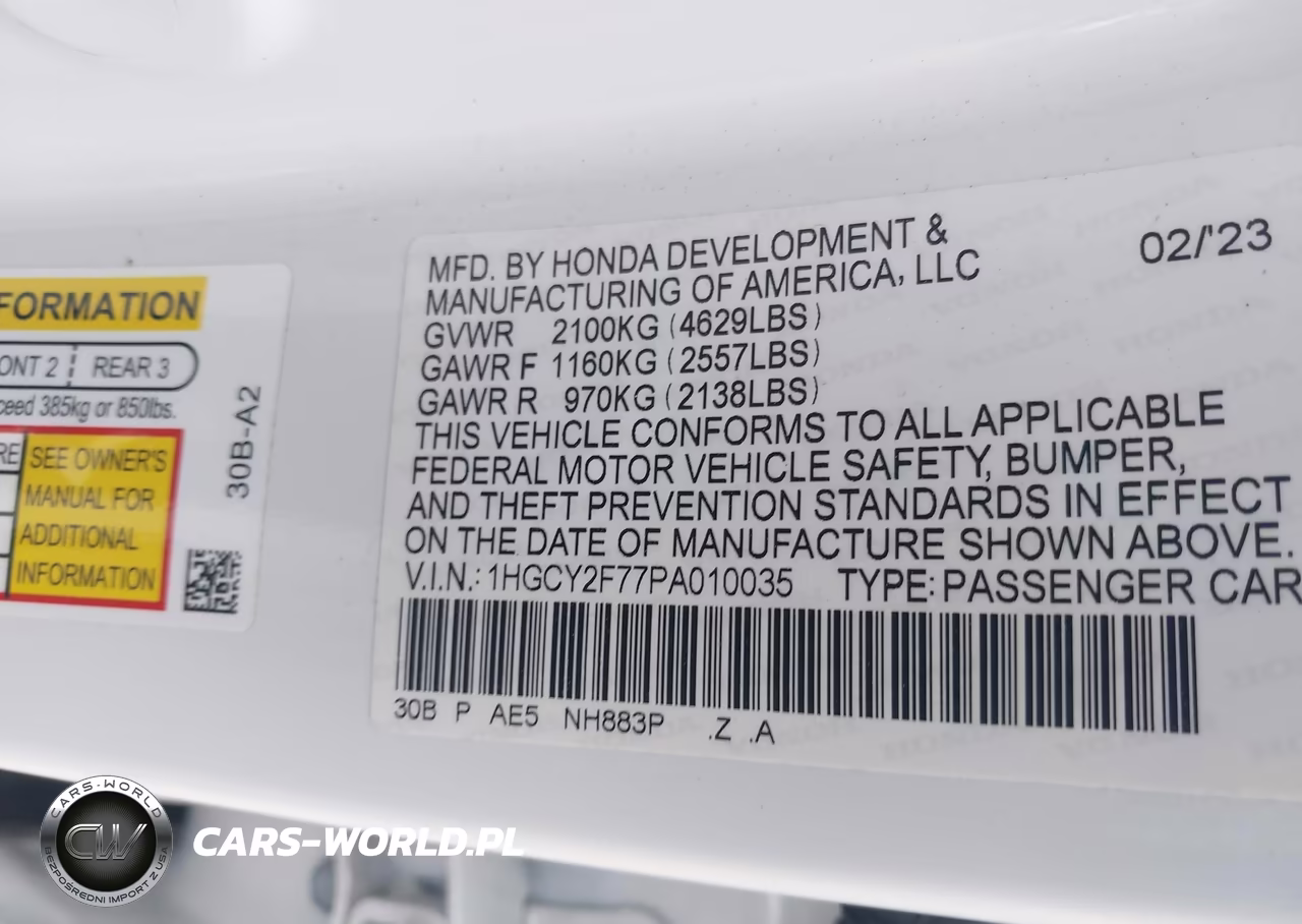 2023 Honda Accord Hybrid Sport-L VIN:1HGCY2F77PA010035 - 9