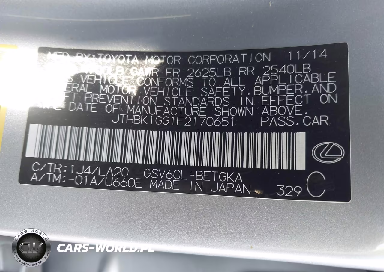 2015 Lexus Es 350 VIN:JTHBK1GG1F2170651 - 9