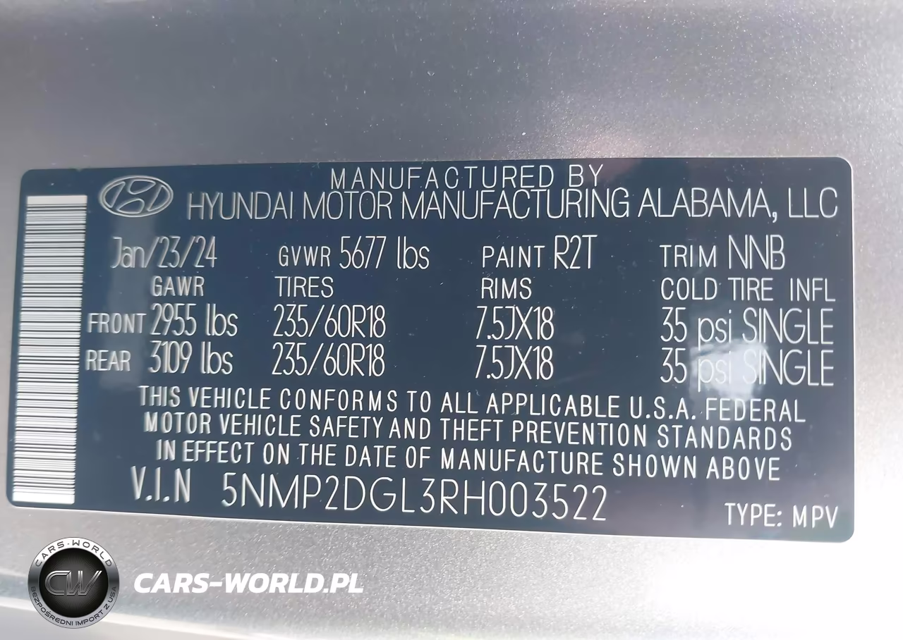 2024 Hyundai Santa Fe Sel VIN:5NMP2DGL3RH003522 - 9