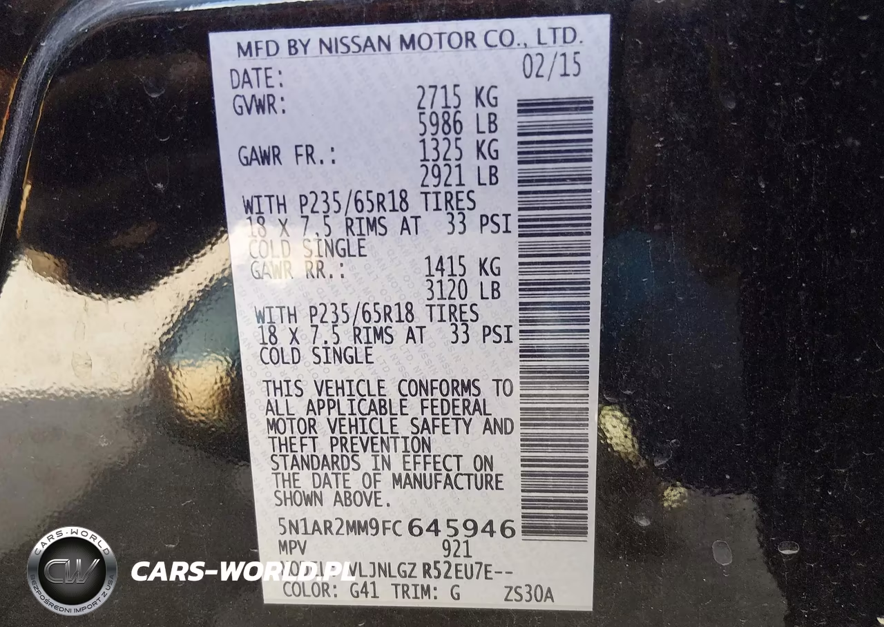 2015 Nissan Pathfinder Sl VIN:5N1AR2MM9FC645946 - 9