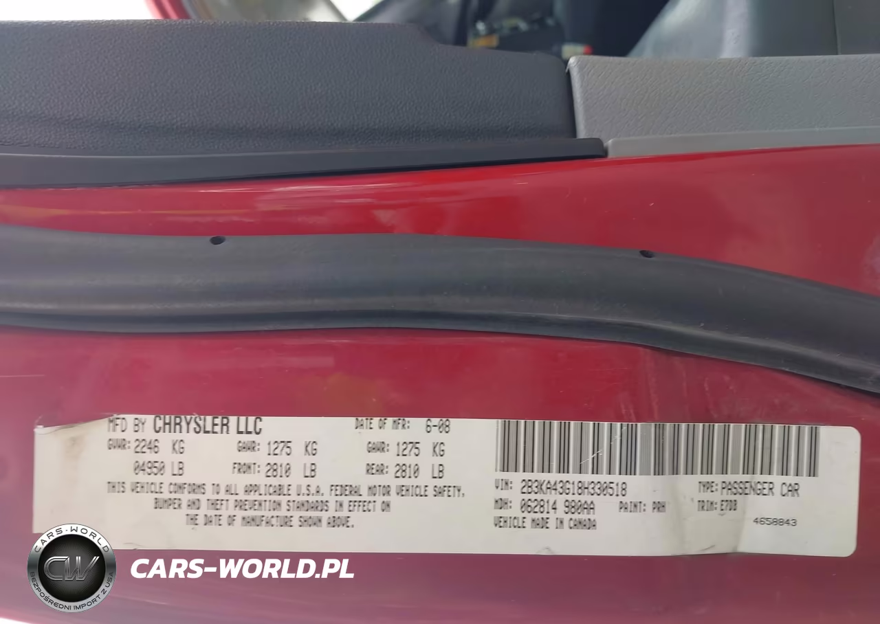 2008 Dodge Charger VIN:2B3KA43G18H330518 - 9