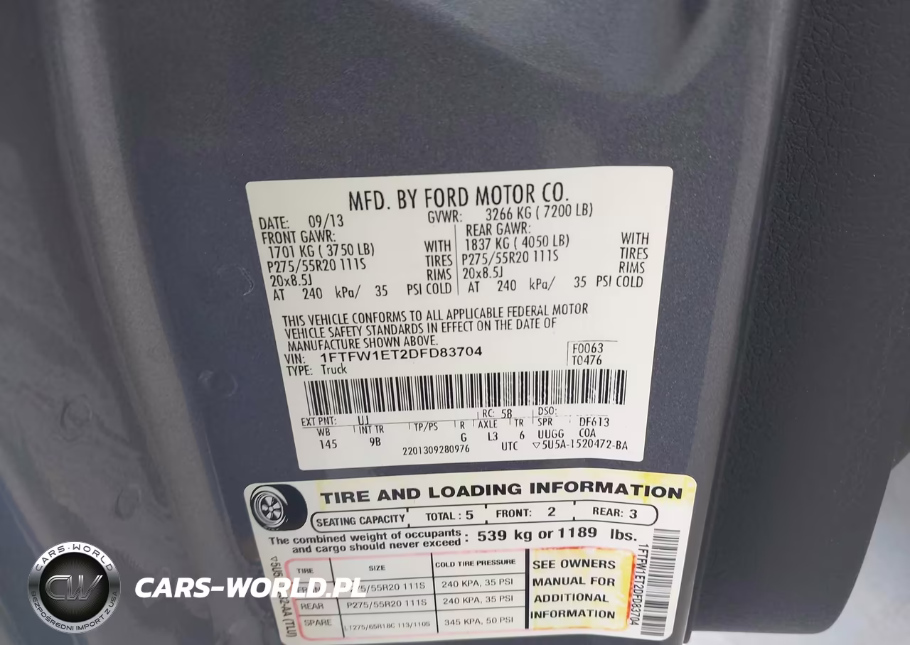 2013 Ford F-150 Platinum VIN:1FTFW1ET2DFD83704 - 9