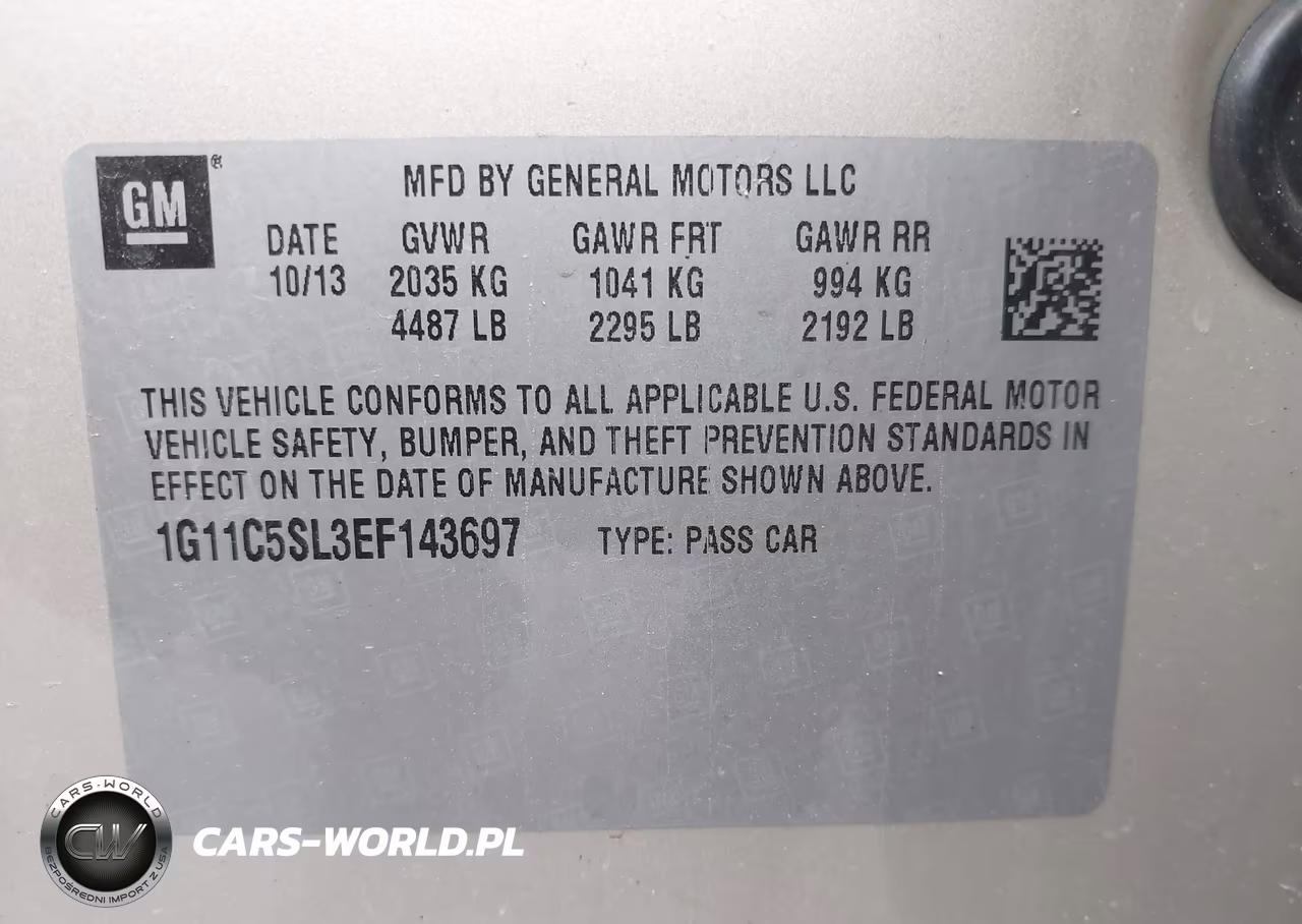 2014 Chevrolet Malibu 1Lt VIN:1G11C5SL3EF143697 - 9