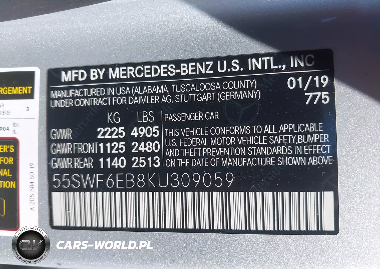 2019 Mercedes-Benz Amg C 43 4Matic VIN:55SWF6EB8KU309059 - 9