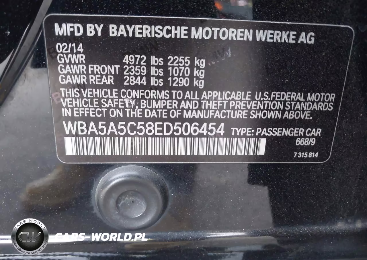2014 BMW 528I VIN:WBA5A5C58ED506454 - 9