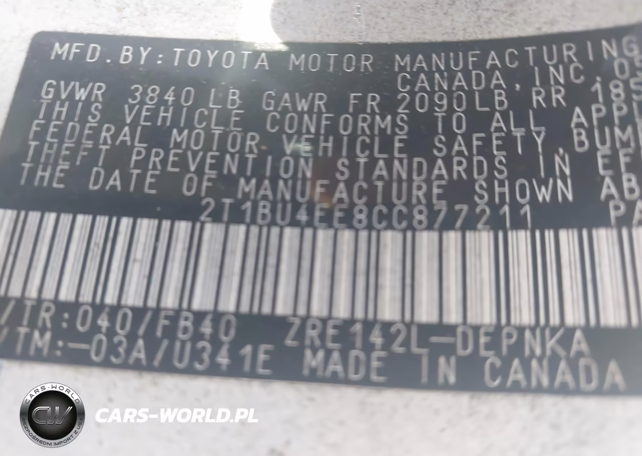 2012 Toyota Corolla Le VIN:2T1BU4EE8CC877211 - 9