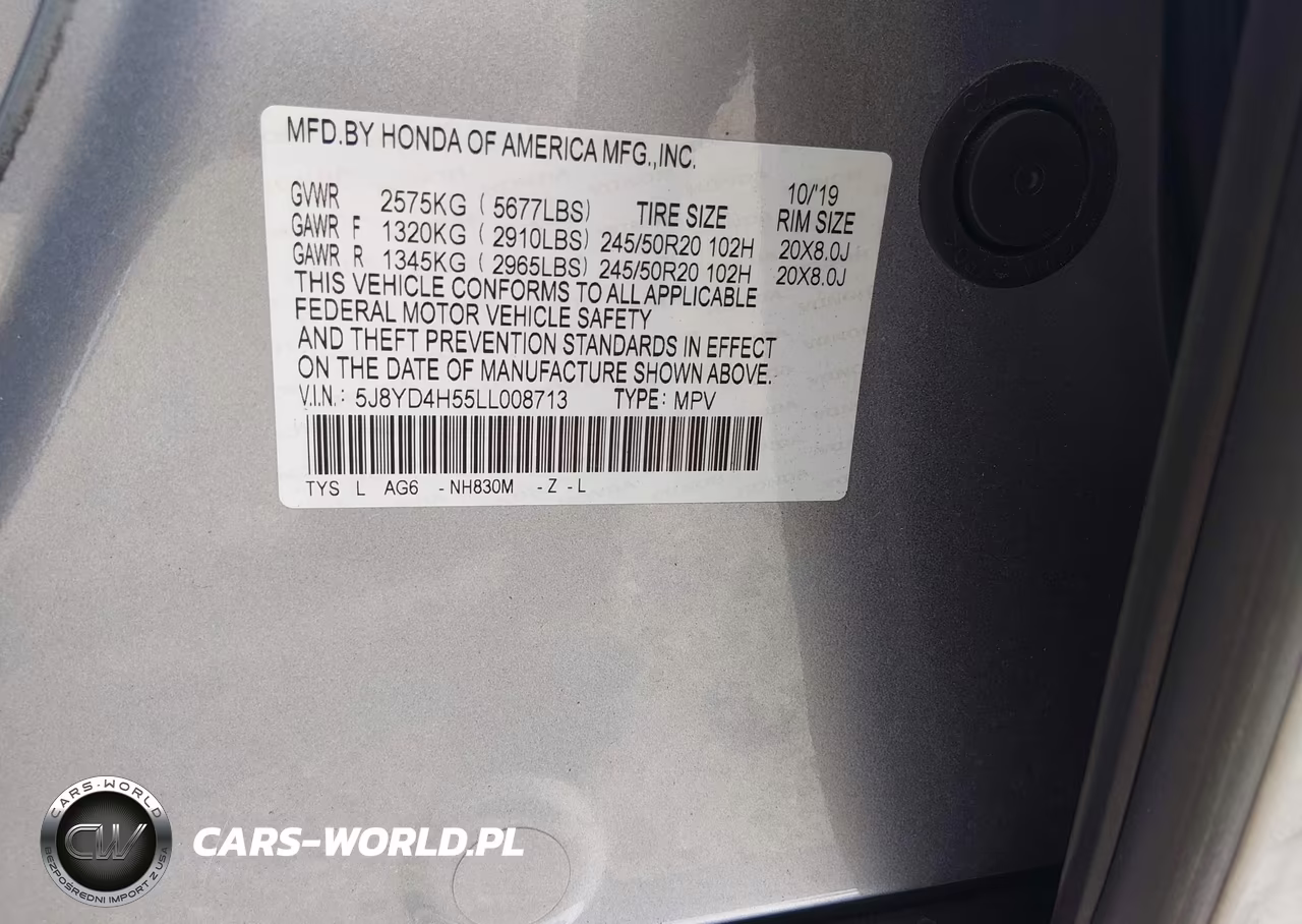 2020 Acura Mdx Technology Package VIN:5J8YD4H55LL008713 - 9